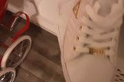 ladies Guess white runners
