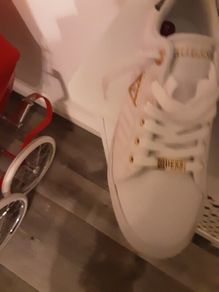 ladies Guess white runners
