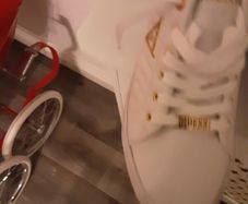 ladies Guess white runners