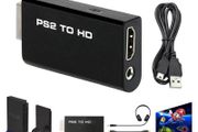 PS2 to HDMI-compatible Full 1080P Audio Video Converter Adapter 480i/480p/576i with 3.5mm Audio Output for All PS2 Display Modes