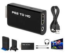 PS2 to HDMI-compatible Full 1080P Audio Video Converter Adapter 480i/480p/576i with 3.5mm Audio Output for All PS2 Display Modes