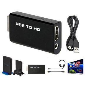 PS2 to HDMI-compatible Full 1080P Audio Video Converter Adapter 480i/480p/576i with 3.5mm Audio Output for All PS2 Display Modes