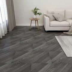 Self-adhesive Flooring Planks 55 pcs PVC 5.11 m2 Grey Striped