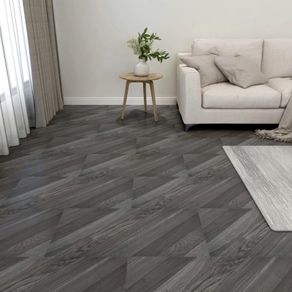 Self-adhesive Flooring Planks 55 pcs PVC 5.11 m2 Grey Striped