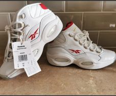 Reebok Classics Question Mid GX0230 White Red 6 Limited New Size EUR40.5 US8 UK7