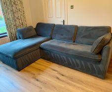 Corner couch with storage and sofa bed
