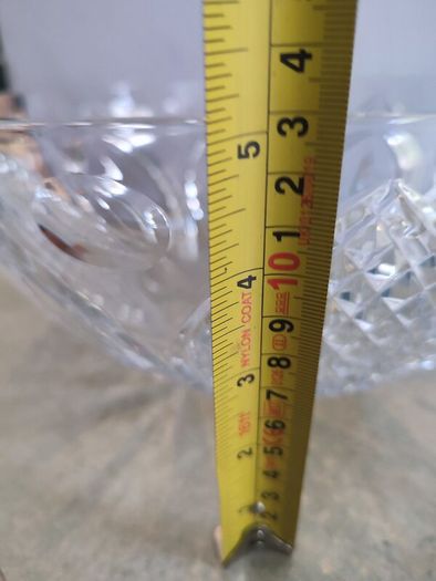 Vintage Large Galway Crystal Bowl 11 X 5.3 Inches In Original Box