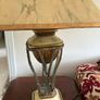 Antique marble lamps with gold detailing x 2 Image 2