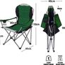 Camping Chair, Padded Camping Chairs for Adults with Armrests and Cup Holder, Heavy Duty Folding Chair Portable for Fishing Beach, Perfect for Caravan Trips, BBQs, Garden, Picnic, Travelling (FREE SHIPPING) Image 3
