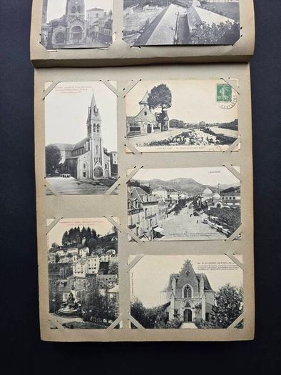 France  Large Vintage Postcard Album approx 500 cards 1900 1940 towns cities landscapes