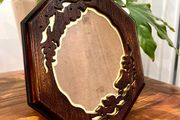 1980's faux wood photo frame