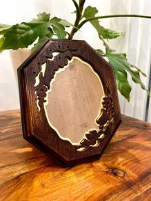 1980's faux wood photo frame