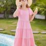 Brand New GRACE KARIN Girls Ruffle Sleeve A-Line Midi Dress Party Image 3