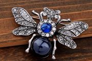 Fly Bee Insect Statement Silver Brooch