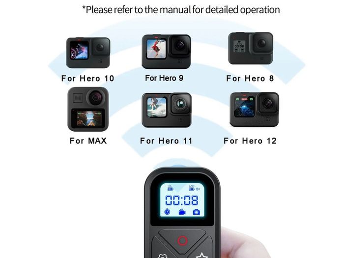 Brand New Intelligent Wireless Bluetooth Remote Control for GoPro Hero 12 11 10 9 8 MAX,