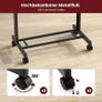 Standing Desk, Height Adjustable, Standing Seat Desk with Wheels, Mobile Standing Desk with Inclined Table Top & Shelf, Laptop Table for Home & Office, Black Image 6