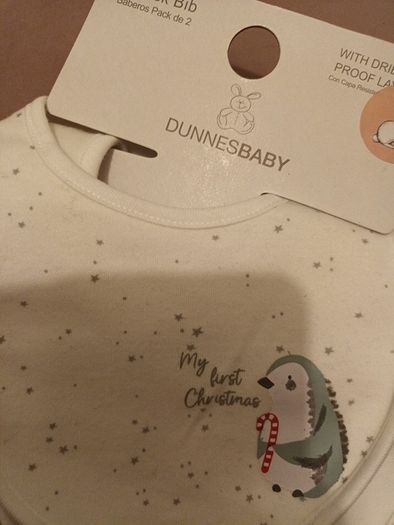 2 pack My first Christmas baby bibs from Dunnes