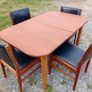mid century crannac dining set in black leather Image 4