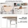 Foldable Kitchen Trolley Island Set with Casters 2 Barstool Chairs Folding Table Drop Leaf Storable Bottom Apartment Dorm Image 6