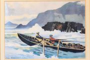 John Skelton Signed Print Into the Surf Framed