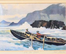 John Skelton Signed Print Into the Surf Framed