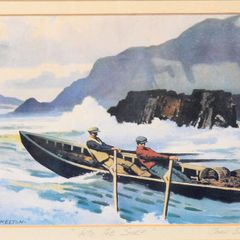 John Skelton Signed Print Into the Surf Framed