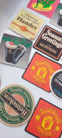 20 x vintage beer mats ,nice collection,,see pictures for condition ,sold as seen ,price includes post to anywhere in Ireland thank you, Job lot