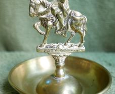 Vintage Lady Godiva Naked Lady Coventry Brass Ornament.