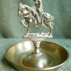 Vintage Lady Godiva Naked Lady Coventry Brass Ornament.