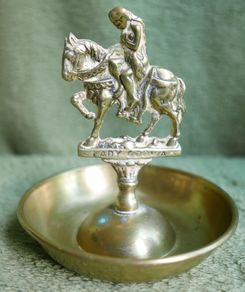 Vintage Lady Godiva Naked Lady Coventry Brass Ornament.