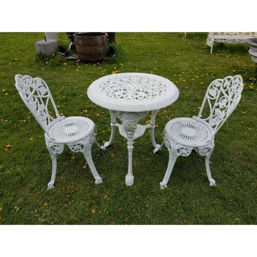 Cast Iron Garden Set x2 Ornate Style N