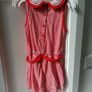 NEXT red and cream playsuit Image 2