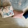 Vintage print rug with matching cushions Image 3