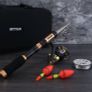 Fishing Spinning Rod and Reel Combo set Carbon Fiber Fluorescent Rod Tip, with Fishing Lures Line Carrier Bag Kits for Travel Surf Saltwater Freshwater Image 2