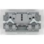 2x BG Nexus Brushed Steel NBS22G Double Socket Switched Image 4