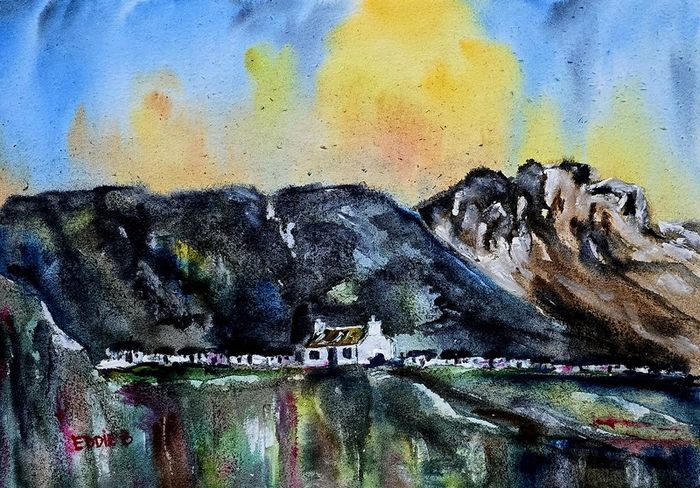 allihies beara peninsula watercolour