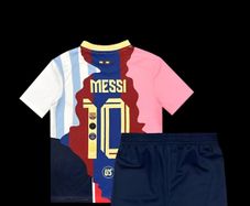 Messi kids collaboration kit shirt and shorts