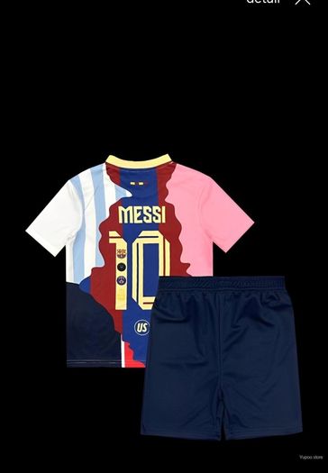 Messi kids collaboration kit shirt and shorts