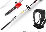 BU-KO 52cc Long Reach Petrol Hedge Trimmer and Pruner Saw with 75cm Extension Pole, Ultimate Garden Tool for Precision Cutting, Trim Hedges and Prune with Ease