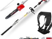 BU-KO 52cc Long Reach Petrol Hedge Trimmer and Pruner Saw with 75cm Extension Pole, Ultimate Garden Tool for Precision Cutting, Trim Hedges and Prune with Ease