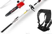 BU-KO 52cc Long Reach Petrol Hedge Trimmer and Pruner Saw with 75cm Extension Pole, Ultimate Garden Tool for Precision Cutting, Trim Hedges and Prune with Ease