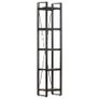 5-Tier Bookcase Black 40x30x180 cm Solid Mango Wood Image 5