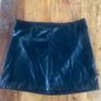 H&M Black faux leather skirt Image 2