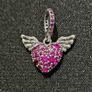Pandora Pave Angel Heart With Wings Charm Image 2