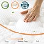 King Size Mattress Hybrid Mattress Medium Firm 150x200x30cm 12 inch, 2000 Pocket Springs, Gel Memory Foam, 7 Zone Support, Motion Isolation for Comfort Sleep Image 9