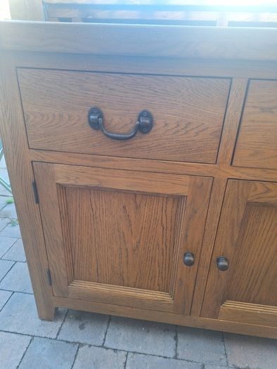 Oak Dining Table, Chair and Matching Sideboard