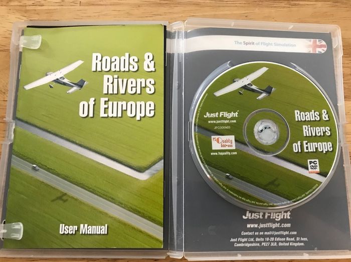 Flight Simulator, Roads & Rivers of Europe.