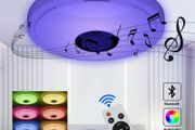 60W Smart LED Ceiling Light Lamp RGB Bluetooth Music Speaker Dimmable APP Remote