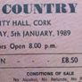 Big Country Live At City Hall Cork,  Ireland 5th January 1989. Image 7