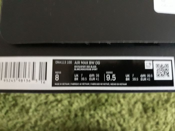 Nike Air Max BW OG Sport Red (2021) UK-7/EUR-41 DN4113-100 White/Sport Red-Black-2021
